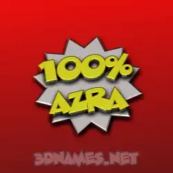 azra in 100 Percent style - 3D name wallpaper