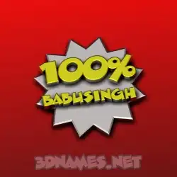 babusingh in 100 Percent style - 3D name wallpaper
