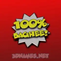 baghee in 100 Percent style - 3D name wallpaper