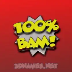 bam in 100 Percent style - 3D name wallpaper