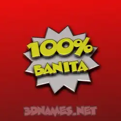 banita in 100 Percent style - 3D name wallpaper