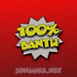 bantu in 100 Percent style - 3D name wallpaper