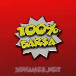 barsa in 100 Percent style - 3D name wallpaper