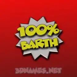 barth in 100 Percent style - 3D name wallpaper