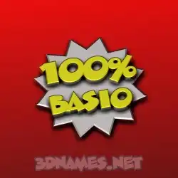 basio in 100 Percent style - 3D name wallpaper