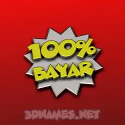 bayar in 100 Percent style - 3D name wallpaper