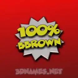 bbrown in 100 Percent style - 3D name wallpaper