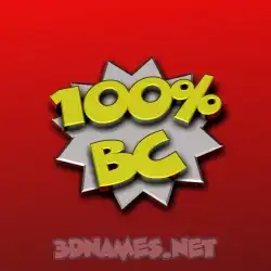 bc in 100 Percent style - 3D name wallpaper
