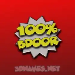 bdoor in 100 Percent style - 3D name wallpaper