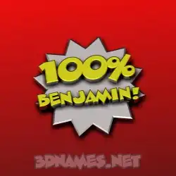 benjamin in 100 Percent style - 3D name wallpaper