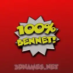 bennet in 100 Percent style - 3D name wallpaper