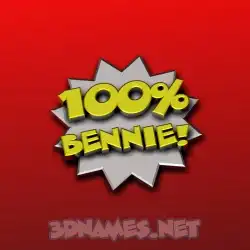 bennie in 100 Percent style - 3D name wallpaper