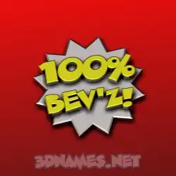 bev'z in 100 Percent style - 3D name wallpaper
