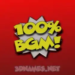 bgm in 100 Percent style - 3D name wallpaper