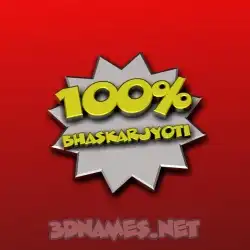 bhaskarjyoti in 100 Percent style - 3D name wallpaper