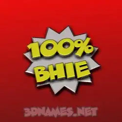 bhie in 100 Percent style - 3D name wallpaper