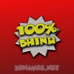 bhinu in 100 Percent style - 3D name wallpaper