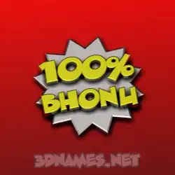 bhonu in 100 Percent style - 3D name wallpaper