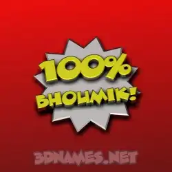bhoumik in 100 Percent style - 3D name wallpaper