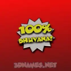 bhuvana in 100 Percent style - 3D name wallpaper