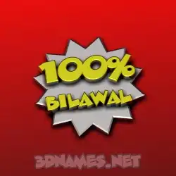 bilawal in 100 Percent style - 3D name wallpaper