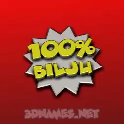 bilju in 100 Percent style - 3D name wallpaper