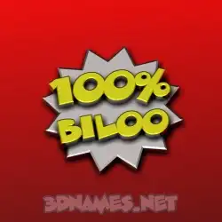 biloo in 100 Percent style - 3D name wallpaper