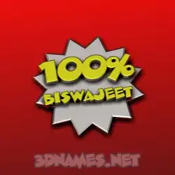 biswajeet in 100 Percent style - 3D name wallpaper