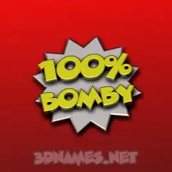 bomby in 100 Percent style - 3D name wallpaper