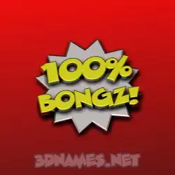 bongz in 100 Percent style - 3D name wallpaper