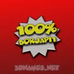 borjapi1 in 100 Percent style - 3D name wallpaper