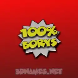 borys in 100 Percent style - 3D name wallpaper