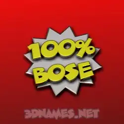 bose in 100 Percent style - 3D name wallpaper
