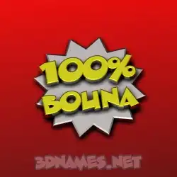 bouna in 100 Percent style - 3D name wallpaper