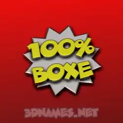 boxe in 100 Percent style - 3D name wallpaper