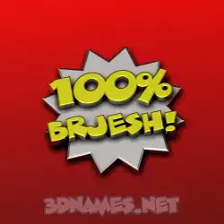 brjesh in 100 Percent style - 3D name wallpaper