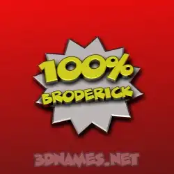 broderick in 100 Percent style - 3D name wallpaper