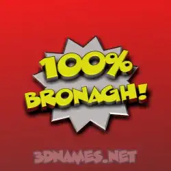 bronagh in 100 Percent style - 3D name wallpaper