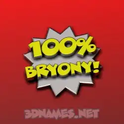 bryony in 100 Percent style - 3D name wallpaper