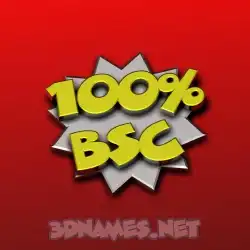 bsc in 100 Percent style - 3D name wallpaper