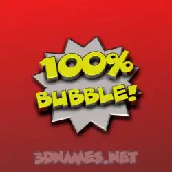 bubble in 100 Percent style - 3D name wallpaper