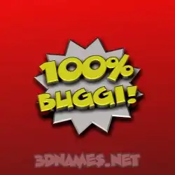 buggi in 100 Percent style - 3D name wallpaper