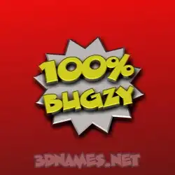 bugzy in 100 Percent style - 3D name wallpaper
