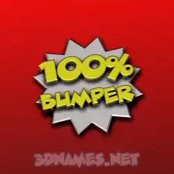 bumper in 100 Percent style - 3D name wallpaper