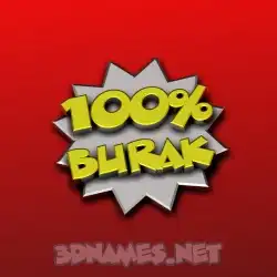 burak in 100 Percent style - 3D name wallpaper