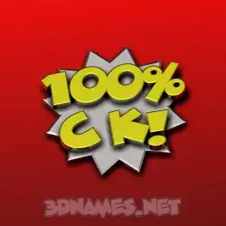 c k in 100 Percent style - 3D name wallpaper