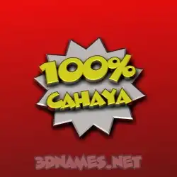 cahaya in 100 Percent style - 3D name wallpaper