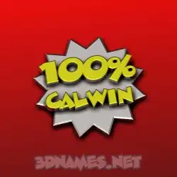calwin in 100 Percent style - 3D name wallpaper