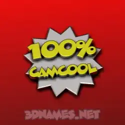 camcool in 100 Percent style - 3D name wallpaper