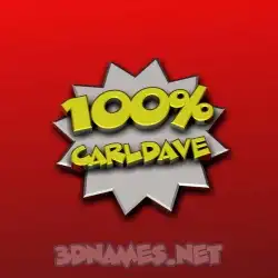 carldave in 100 Percent style - 3D name wallpaper